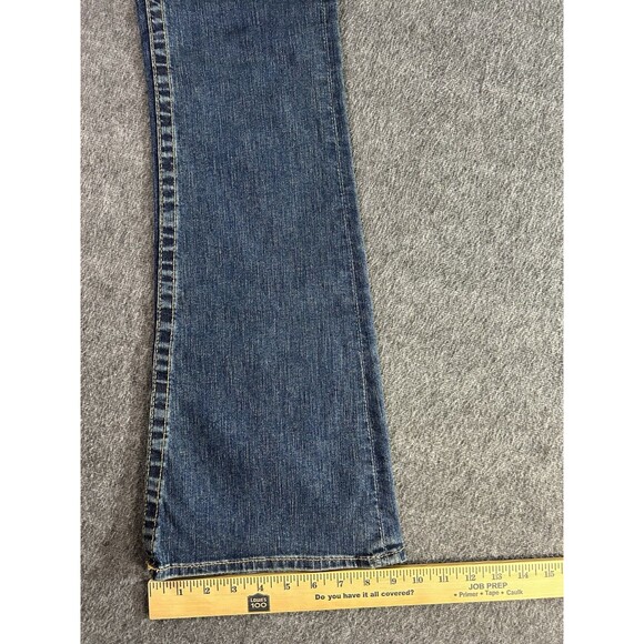VTG True Religion Jeans Joey Big T Women’s Flared Legs Denim Blue Sz 29 USA Rare - Picture 12 of 14